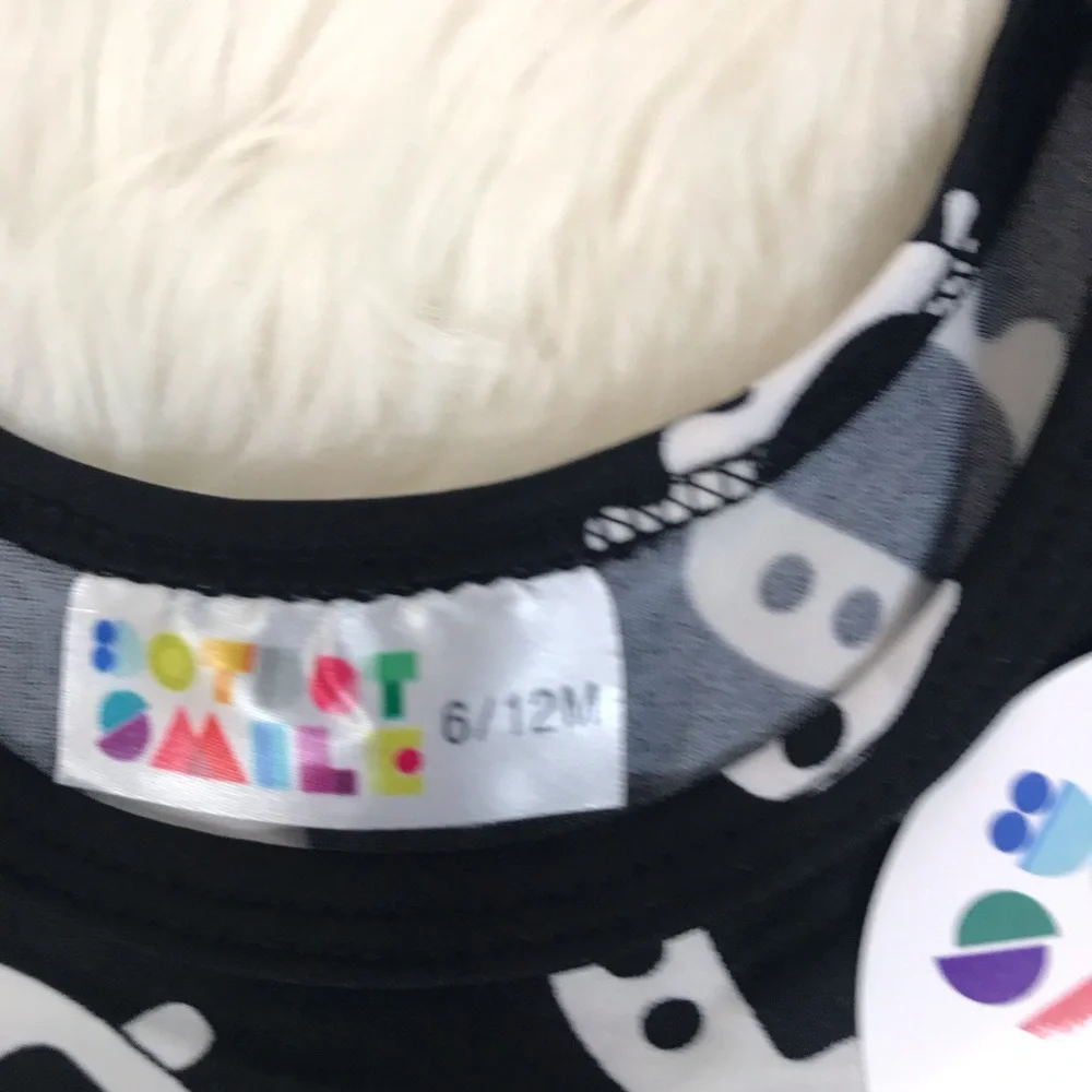 DOT DOT‎ SMILE Baby Girl Ghost Halloween Dress Costume Black White 6-12 Months